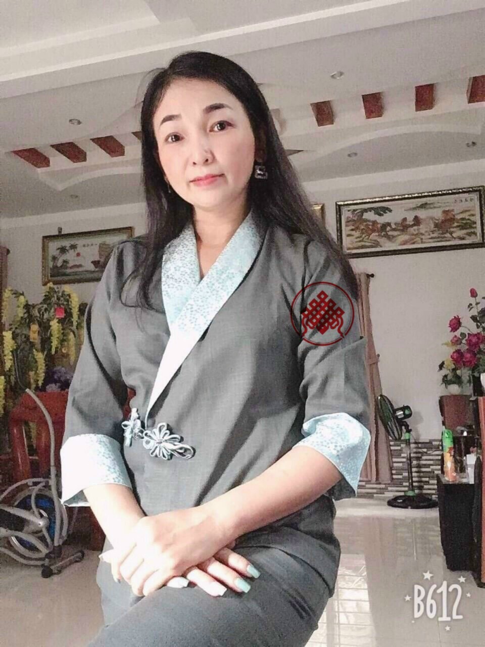 Mẫu 04 đũi lạnh phối gấm Thái Tuấn loại 1 cao cấp (xám đậm)